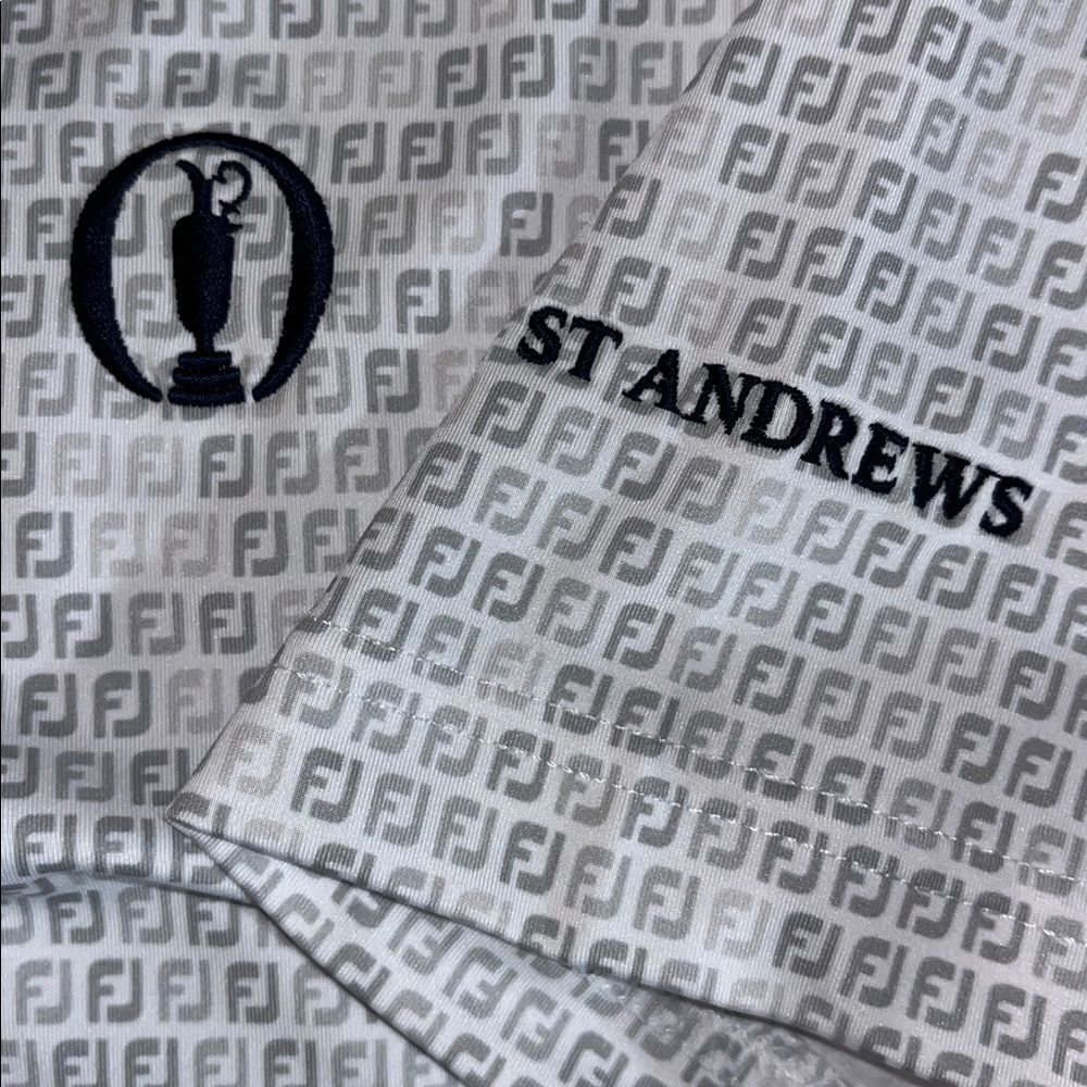 The British Open Footjoy FJ St Andrews Old Course Scotland Golf polo Shirt AOP M - Picture 5 of 6